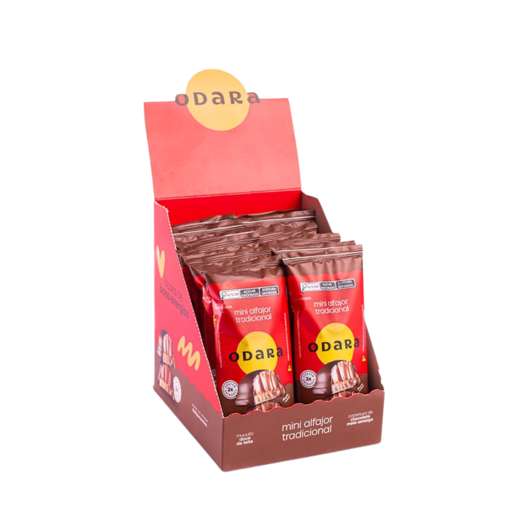Odara mini alfajor tradicional duplo   dp 12 un x 50g