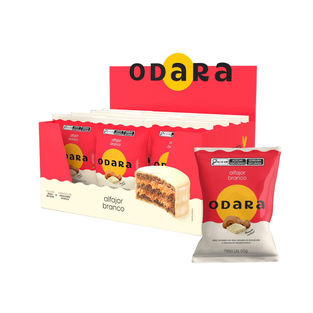 Odara   alfajor branco   dp 12 un. x 65g