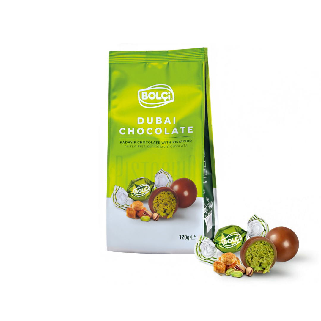 Bolci   dubai chocolate truffles   120g   chocolate recheado com kadayf de pistache