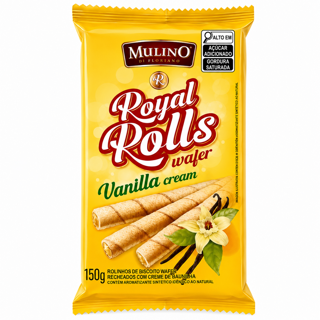 Biscoito mulino   150g   rolo wafer baunilha