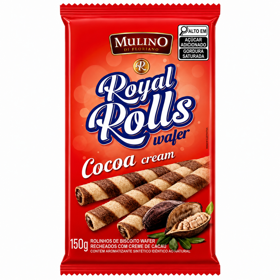 Biscoito mulino   150g   rolo wafer chocolate