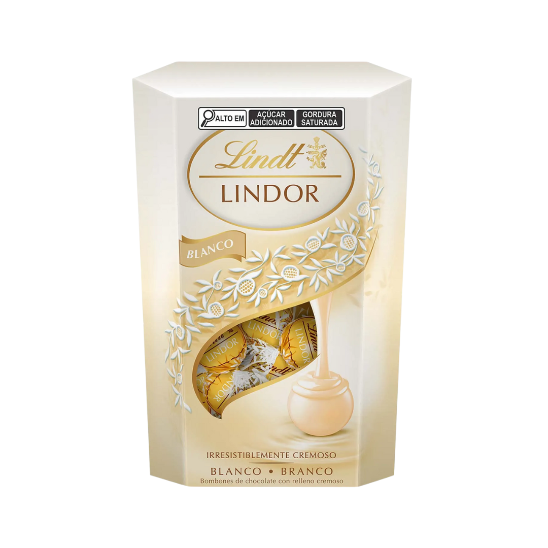  imp cx    chocolate lindt   200g   lindor branco   cx 8x200g