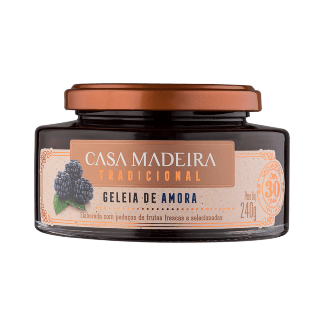 Casa madeira   tradicional   geleia de amora com pedacos   240g