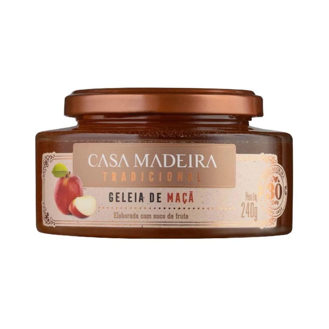 Casa madeira   tradicional   geleia de maca   240g