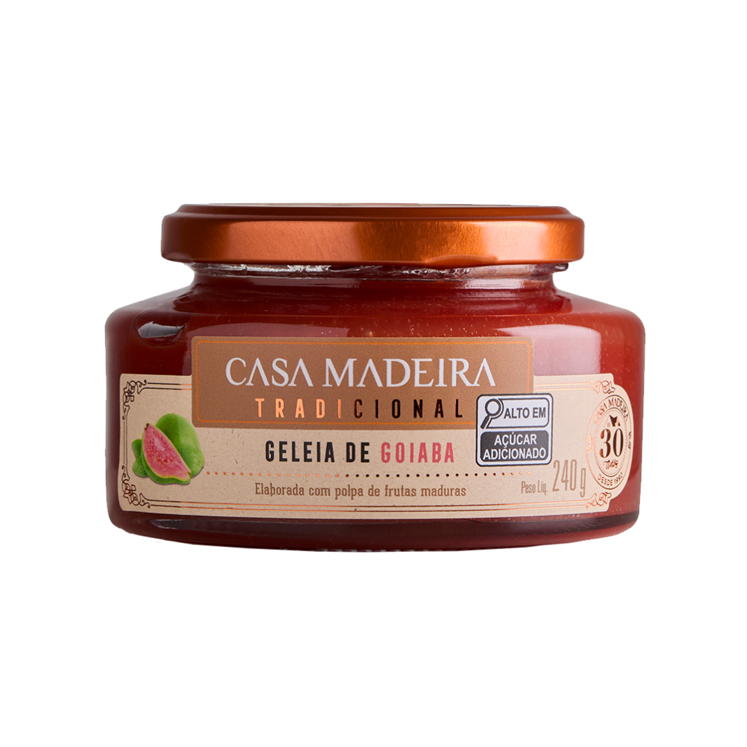 Geleia casa madeira   240g   tradicional   geleia de goiaba