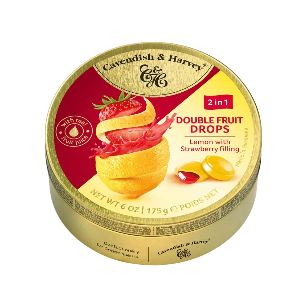 Cavendish   harvey   lata   lemon with strawberry   bala de limao siciliano com morango   175g