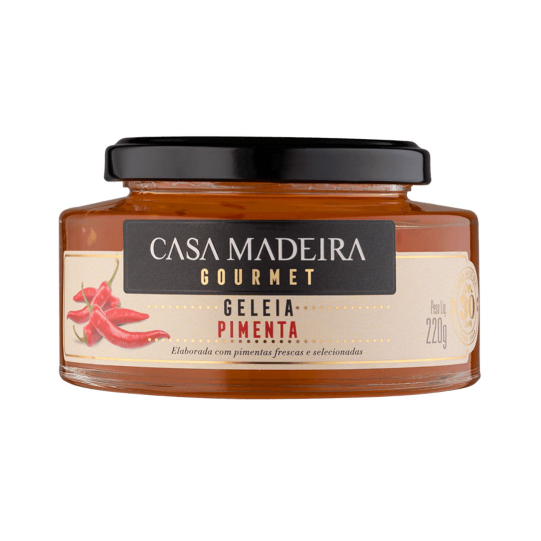 Casa madeira   gourmet   geleia de pimenta   240g
