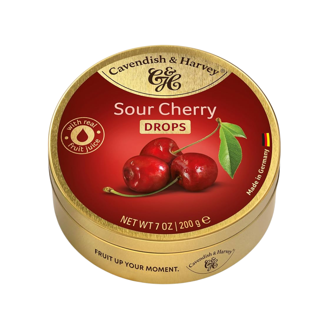 Cavendish   harvey   lata   sour cherry   bala de cereja   200g