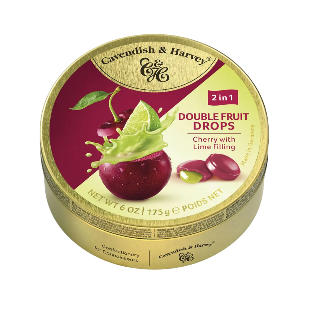 Cavendish   harvey   lata   cherry with lime   bala de cereja com limao   175g