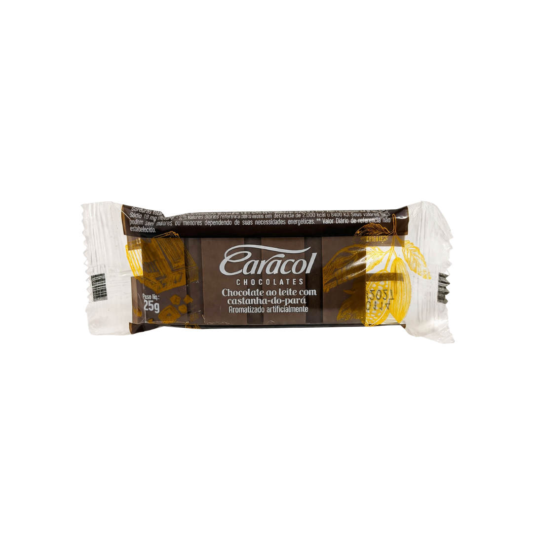 Chocolate planalto   25g   barra ao leite castanha do para